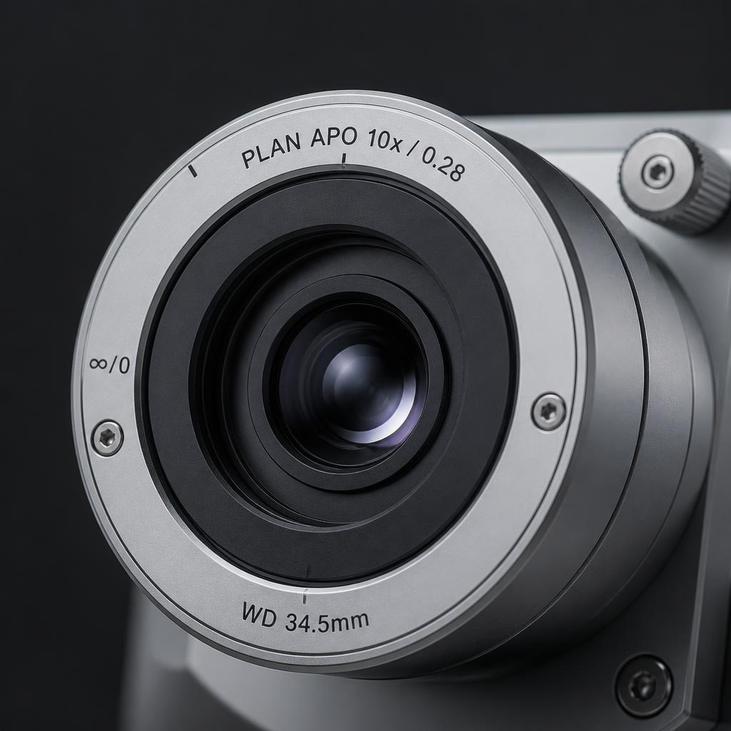 Precision imaging lens used for controlled card scans
